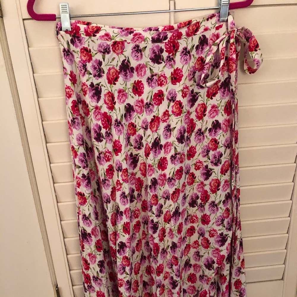 Zara tie wrap maxi skirt